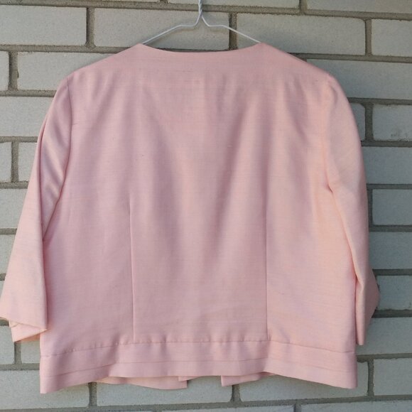 Vintage 60s Pink Bolero Dress Jacket 40"B Rockabilly Mid-Century Star Toronto - Picture 8 of 12